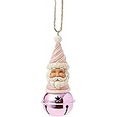 Enesco Jim Shore Heartwood Creek Sweets Santa Claus with Jingle Bell Hanging Ornament, 3.78 Inch, Multicolor