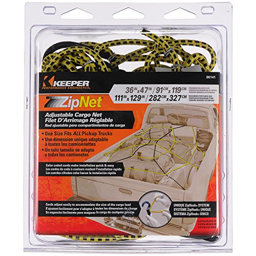 image for Keeper - 36” x 47” Adjustable Cargo ZipNet with ZipHook - Fully Ad