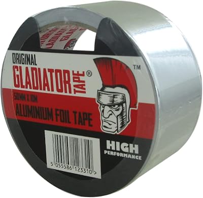 Gladiator Aluminium Tape 50mm x 10m Silver High Tack Duct Sealant Heat Resistant