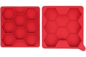 NIAYOU Silicone Burger Mold, 8 oz Non-Stick Silicone Hamburger Press Patty Maker Mold - Round, Red, Food Grade, Freezer Stora