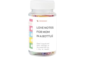 SENSEMORY 50+ Love Notes for Mommy in a Bottle, Mothers Day Gifts, Sentimental & Appreciation Gift for Mom, Mothers Birthday Gifts from Daughter, Son, I Love You Mum, Best Mom Ever