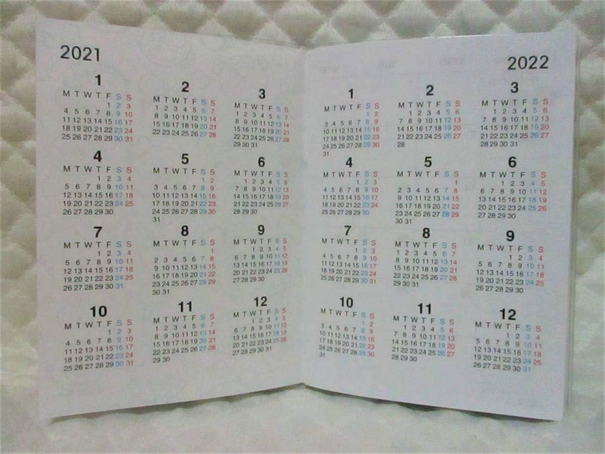 Amazon Co Jp 安っ ツムツム Tsum Tsum 21年 スケジュール帳 年12月始まり22年3月まで A6 手帳 ダイアリー 日記 カレンダー メモ 水玉 ホビー