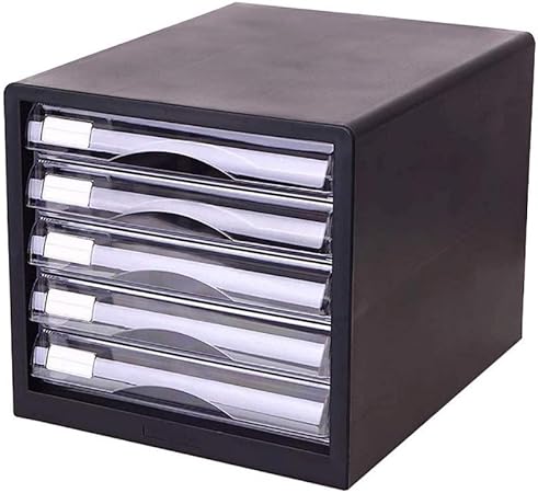 Ksw Kkw Drawer Desktop File Cabinet Five Layer Plastic Filing Cabinet Data Cabinet Small File Storage Cabinet Size 277x344x259mm Amazon Co Uk Kitchen Home