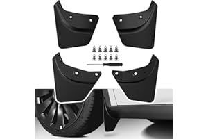 HALOBLK Mud Flaps with Full Protection, Punch-Free Splash Guards for 2024-2020 Tesla Model Y (Set of 4)