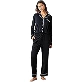 Cozy Earth 100% Viscose From Bamboo Long Sleeve Pajama Set For Women - Button-Up Sleepwear