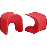 ECR4Kids Wave Seat Perch Stool, 18in - 19.6in Seat Height, Flexible Seating, Red, 2-Pack