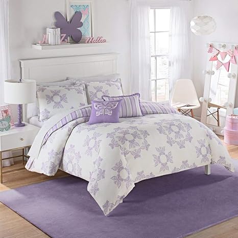 Amazon Com Un 2 Piece Girls Light Purple White Butterfly