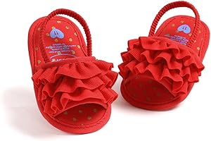 QWZban Infant Baby Boys Girls Summer Sandals Party Wedding Dress Flats Shoes Newborn Crib Shoes First Walkers Prewalkers 0-18 Months