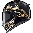 ScorpionEXO Covert FX Full Face Adult Motorcycle Helmet Street Fighter Style - Bluetooth Ready Speaker Pockets DOT ECE El Malo (Gold/Gloss Black MD)