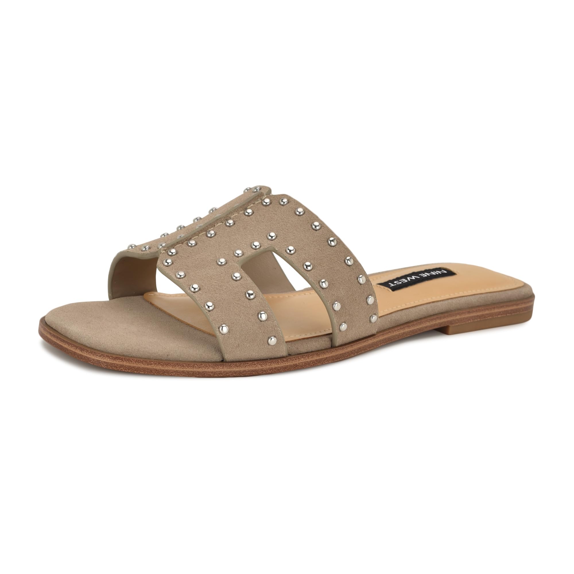 Nine West Women’s Giny Sandal, Light Natural Suede 111, 9.5