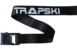 TRAPSKI Premium Lashing Strap 1” x 6.5 ft | Aluminum Cam Buckle Tie Down Strap | Heavy Duty Nylon Strap for Luggage, Cargo, Kayak, SUP, Motorcycle, Truck, Boat | Car Accessories Roof Rack Strap