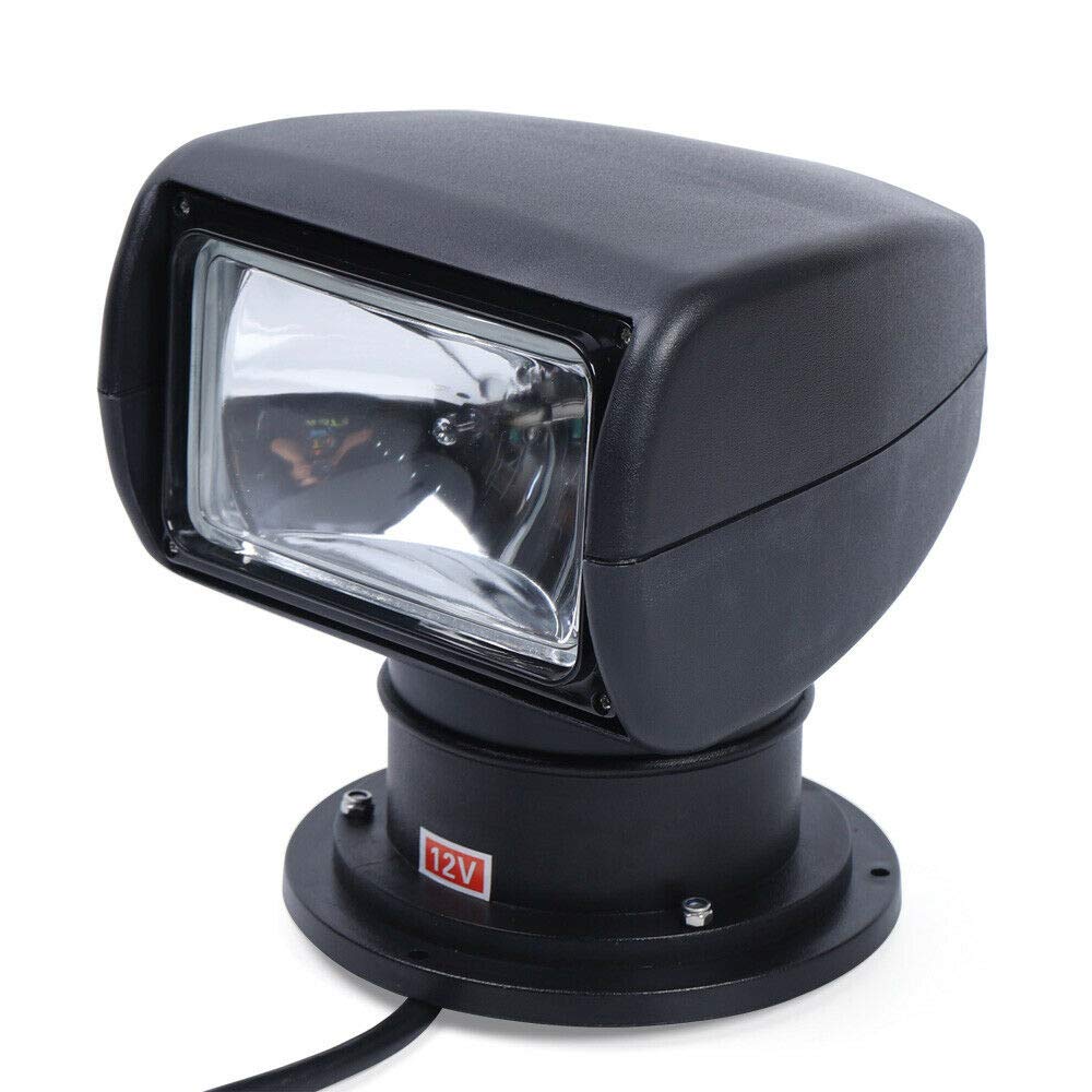 XYOUNG Searchlight, Boat LED Light, 100W 2500LM 3200K Marine Boat Remote Control Spotlight Truck Car Marine Boa Searchlight Black: Industrial & Scientific