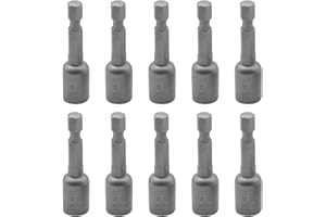 TEMO 10 pc Impact Ready Nut Driver 5/16 Inch Magnetic Nutsetter Set 1/4 Inch Shank
