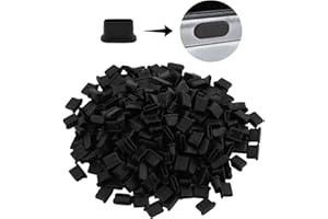 Xiaokeis 300 Pcs USB C Dust Plug, Type C Charging Port Plug Silicone Non Dust Cover, Type C Cover USB-C Charging Port Plugs, Cell Phone Dust Cover for Any Type C Charging Port(Black)
