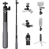 TELESIN 360&deg; Waterproof Selfie Stick, Underwater Diving Pole with Strap | 25.7" Dive Swimming Extension Pole for DJI Osmo 360 Action 6 5 Pro Pocket 4 3 Xtra Muse GoPro 13 12 Insta360 Luna Ultra X5 X4