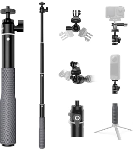 Treppiede portatile Mini Selfie Stick Asta estensibile per DJI Osmo 360/Action 5 Pro/4 3/Insta360 X5 X3 X4/GoPro Accessori per fotocamera