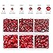 4000 Pieces Hotfix Rhinestones Crystals AB Clear Crystal Rhinestones Flatback Gems Round Crystal Rhinestones Bulk for Crafts Clothing Dance Costumes Red)