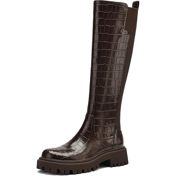 Forever Camila-48 Women's Over The Knee High Boots - Chunky Heel Lace Up Riding Boots, Brown, Size 7 - View #6