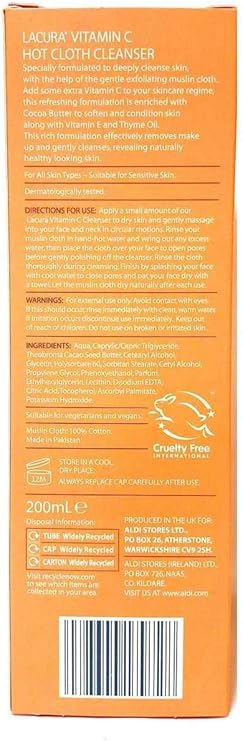 lacura vitamin c hot cloth cleanser review