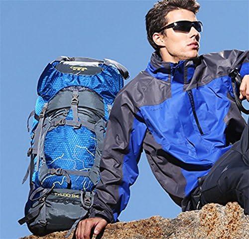 Climbing bag shoulder-shoulder backpack traveling bag with women and men 60L outdoor backpack , blue 60 litres