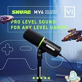 Shure MV6 Gaming Microphone Dynamic USB-C PC Mic with Tap-To-Mute view 3