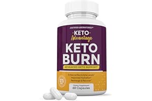 JUSTIFIED LABORATORIES Keto Advantage Keto Burn Pills 1275MG New & Improved Formula Contains Apple Cider Vinegar Extra Virgin Olive Oil Powder Green Tea Leaf 60 Capsules