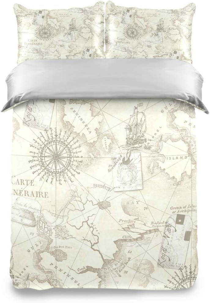 Rod Whitehead Arthouse Navigator Kids Bedding Comforter Cover Sets Soft Crystal Velvet Cotton Satin Hotel Collection–Home Decorative 3 Piece Bedding Set with 2 Pillow Shams/Pillowcase