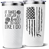Golf Gifts for Men - Funny Golfing Birthday, Christmas, Fathers Day, White Elephant Gift for Dad Husband Boyfriend, Cool Gifts for Golfers - Golf Tumbler Cup Mug, 20oz Insulated Stainless Steel