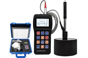 SOONKODA 7 in 1 Portable Metal Leeb Hardness Tester with D Sensor & Standard Block,Hardness Meter Durometer for Stainless Steel,Alloy,Copper,10 Materials,HL HB HV HRC HRB HRA 170-960HLD Hardness Test Kit