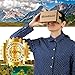 Google Cardboard V2 with Straps by D-scope Pro Virtual Reality Compatible with Android Apple Up to 6 Inch Easy Setup Machine Cut Quality Construction 37mm Lenses HD Visual Experience Includes QR Codes
