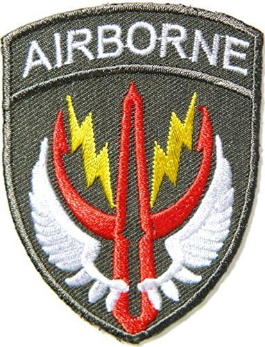 2.25"x 3" AIRBORNE AIR FORCES US USAF Army Military Pilot Logo Tab Jacket Uniform Embroidered Sew Iron on Patch