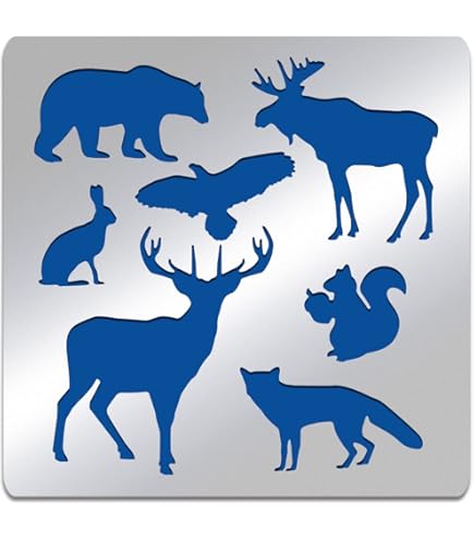 No.43 Metal Stencils, Small Animals, Woodland, Pets, Cat, Dog