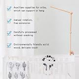 let's make Baby Crib Mobile Holder Wooden Mount Pine Natural Unpainted view 4