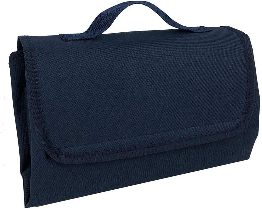 Red Hamper Navy Blue Waterproof Picnic Blanket