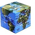 Speed Cube World Map Design Magic Cube Puzzle,IQ Games Puzzles Relief Effect Adult Toys,5.6cm/2.2"