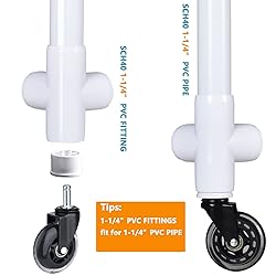 letsFix PVC Wheel Fitting with Caster, PVC Caster