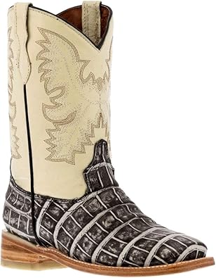 white alligator boots