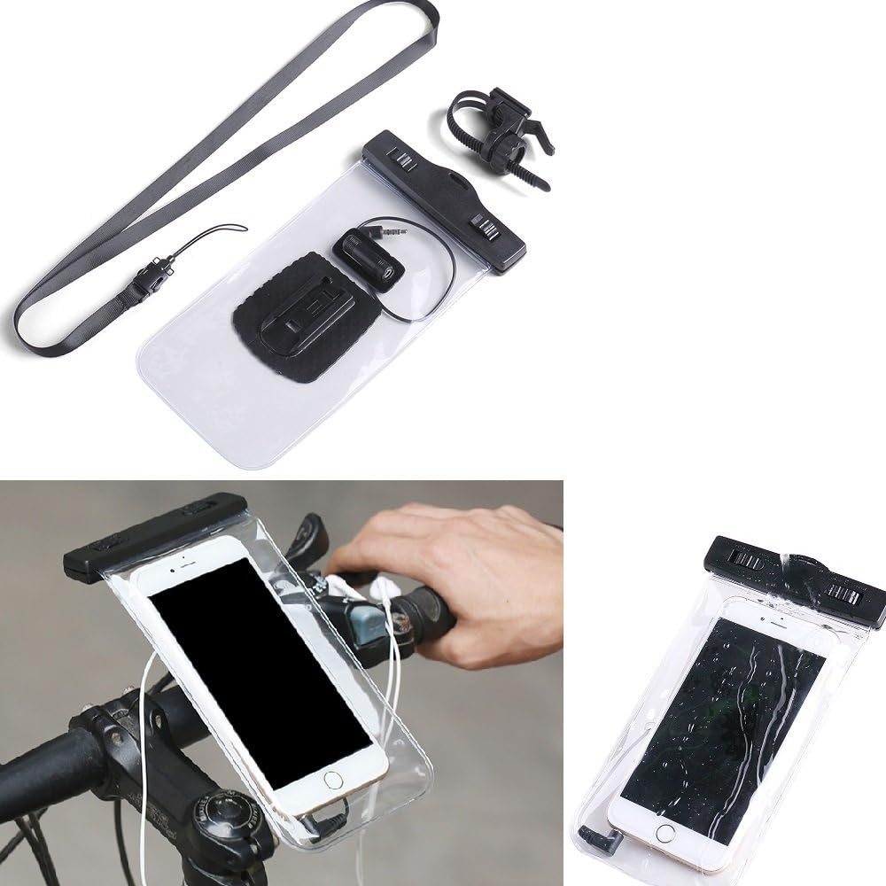 K-S-Trade Compatible With OnePlus 6 Bicycle Bracket Mobile Phone Holder Handlebar Bike Bicycle Mount Rainproof Waterproof Connector For Headsets Motorcycle Smartphone Case Secure Compatible With