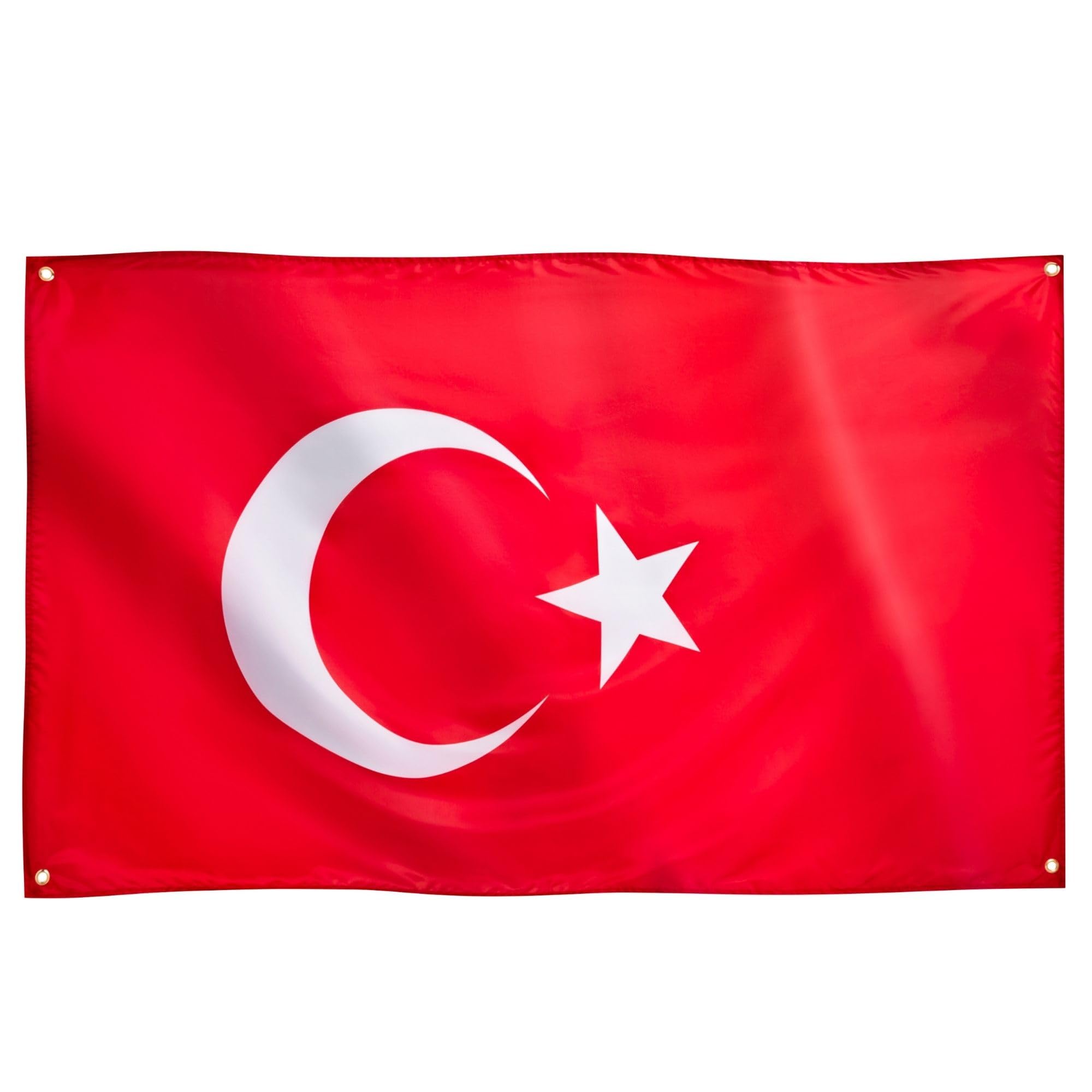 Runesol Turkey Flag, 91x152cm, (3ft x 5ft) Türkei, Turkish Banner, 4 Grommets, Eyelet in Every Corner, Turkey Victory Day, Turkish Republic Day, Premium Flags, Inside, Outside, Vivid Colours — image 1
