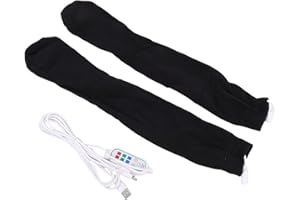 Yctze Heated Socks, 3 Adjustable Temperature Settings USB Charging Socks, Quick Heating Breathable Cotton Footwear with Comfo