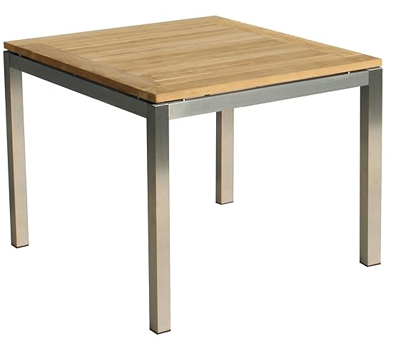 Matodi Nexus Edelstahl Tisch 90x90 cm Gartentisch Gartenmöbel Esstisch