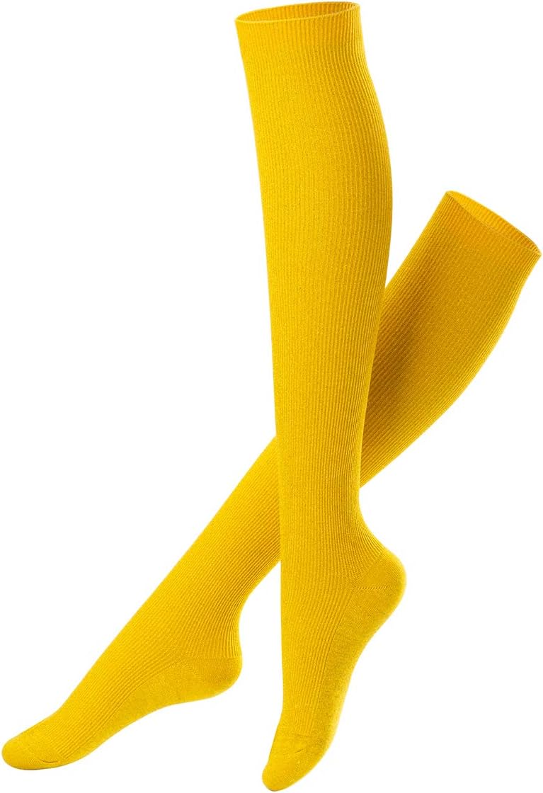 Women Fashion Knee High Socks - Novelty Opaque Knee High Boot Stockings for Fashion Women with Sparkling Lurex