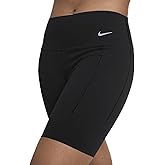 Nike Universa Women's Medium-Support Mid-Rise 8" Biker Shorts with Pockets (Black/Black, DQ5889-010) Size XX-Small