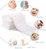 Yoofoss Muslin Cloths Baby 10 Pack 30x50cm 100% Cotton Soft Absorbent view 4