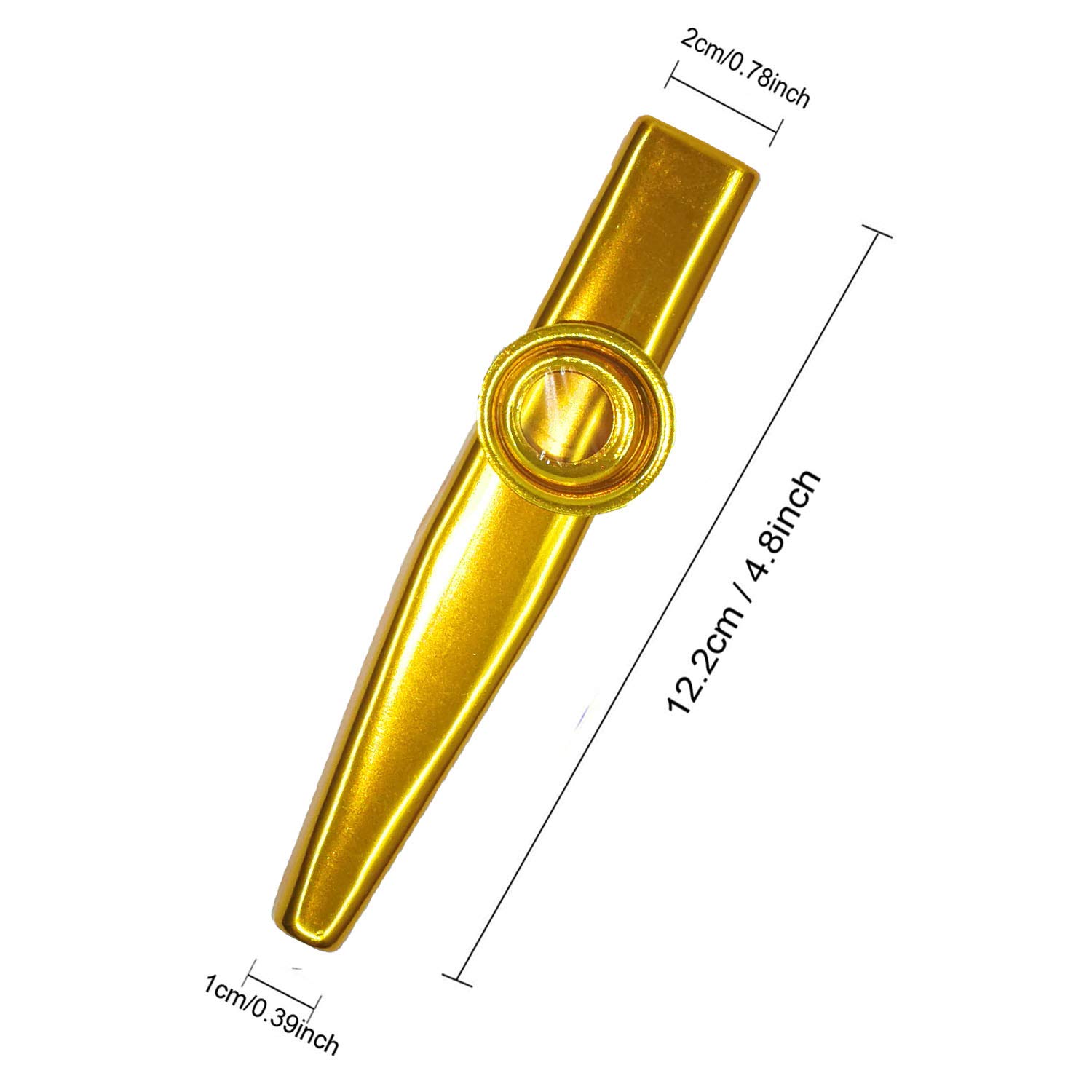 2Pcs-Wooden Train Whistle and Gold Kazoo for Music Instrument Gifts Wood Musical Instrument Educational Toys