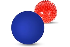 ZHAYAO 2 Pack Spiky Hard Massage Balls,Massage Lacrosse Balls for Myofascial Release, Trigger Point Therapy, Muscle Knots, and Yoga Therapy