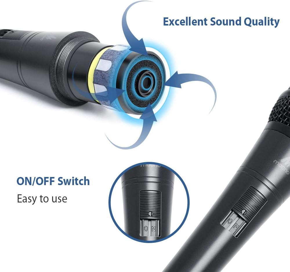 Dynamic Karaoke Wired Microphone, MAONO AU-K04 Professional Handheld Cardioid Vocal Mic with 19 ft XLR Cable for Karaoke Singing, Speech, Wedding, Stage, Outdoor Activity: Musical Instruments
