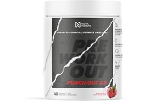 Nova Pharma Punch Out Pre Workout Powder – L-Carnitine and Antioxidant-Rich Pre Workout Supplement, Boost Stamina and Enduran