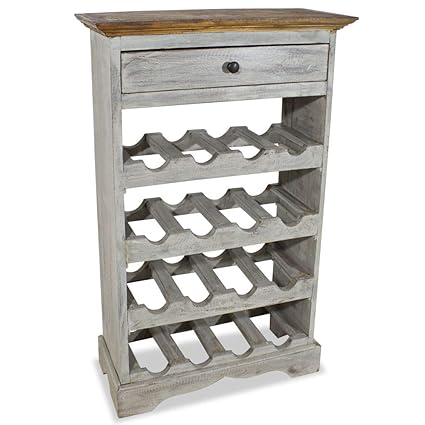Amazon Com Festnight 4 Layer Wine Rack Stand With Storage Drawer