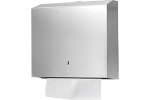 ZIPRUSBURK Paper Towel Dispenser Wall Mount Commercial, C Fold Multifold Hand Paper Towel Dispenser, Stainless Steel Tissue Holder